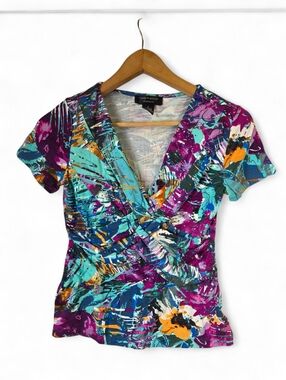 Cable & Gauge Multicolor Abstract Patterned Top Size XSP